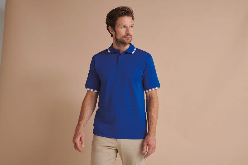 Polo Cool Plus avec liseré - Henbury - 100% polyester micro piqué, ultra respirable - Réf: H482_0