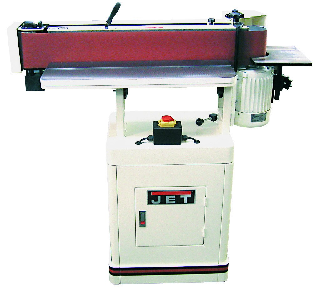 Ponceuse de chant oscillante - JET OES-80CS - monophase 230V, table réglable et bandes abrasives polyvalentes_0