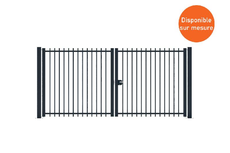 Portail battant biseauté - 5000 / 2500_0
