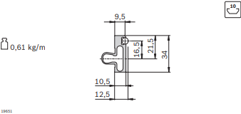 Profilé de serrage lf6c, composant pour guidage à galets_0