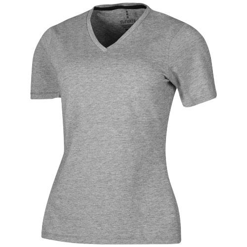 T-shirt bio manches courtes pour femme - Kawartha 38017964 - col V en coton biologique et élasthanne 200 g/m²_0