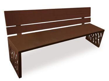VENISE - Banquette ou banc extérieur tout en acier - Design contemporain - 1800mm_0