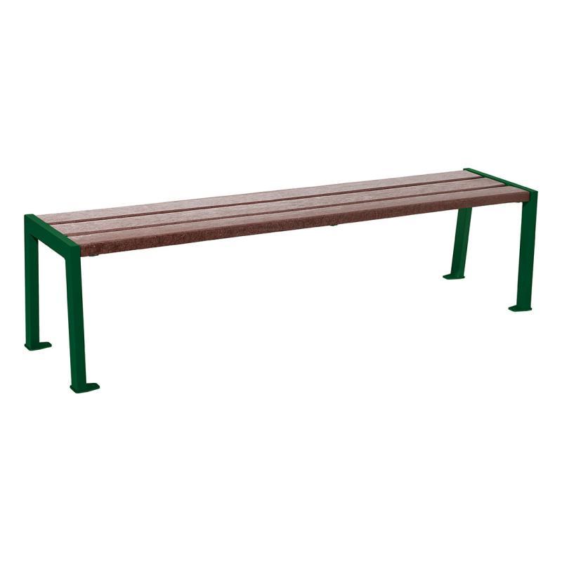 Banquette en plastique recyclé et acier Silaos - Design tendance et écologique, longueur 1800 mm_0
