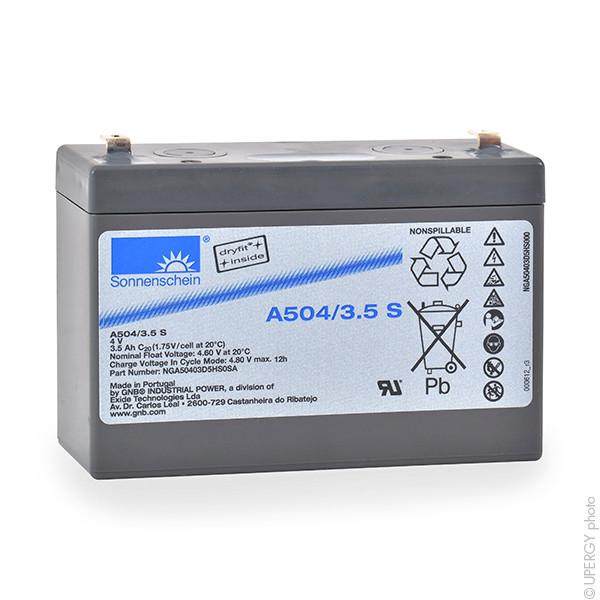 BATTERIE PLOMB ETANCHE GEL A504/3.5S 4V 3.5AH F4.8_0