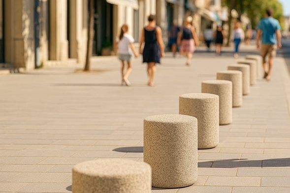 Borne cylindrique en béton - article 596 - dimensions 50x90 cm - 181 kg_0