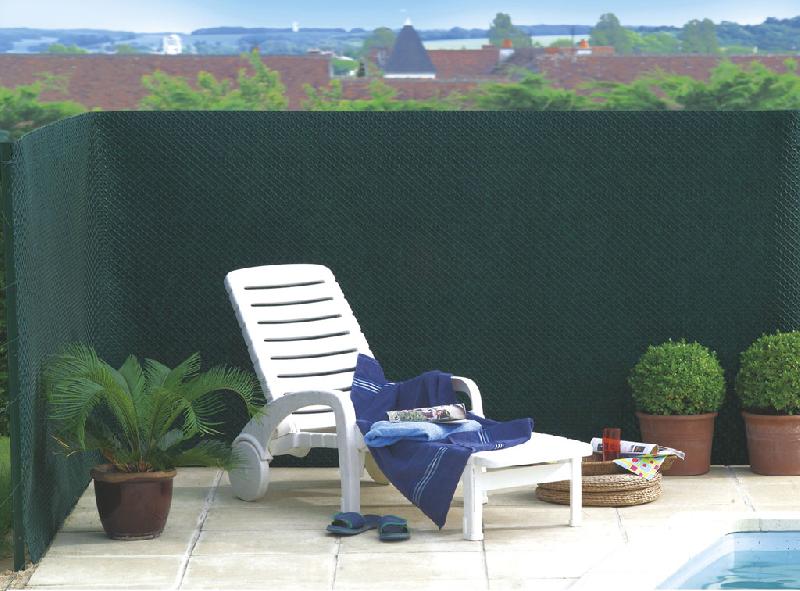 Brise-vue vert 100% occultant en maille plastique - 1 x 25 m - Tandem_0