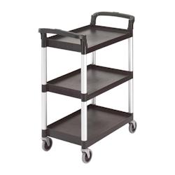 Cambro Chariot de service 3 niveaux, en polypropylène noir - 3701188019682_0