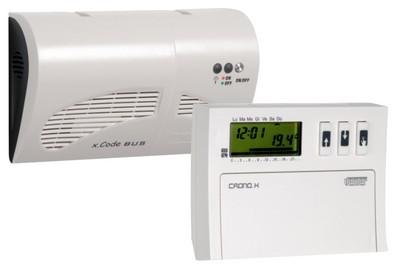Chronothermostat numérique mural - set d'installation GSM KT015500 - couleur blanc_0