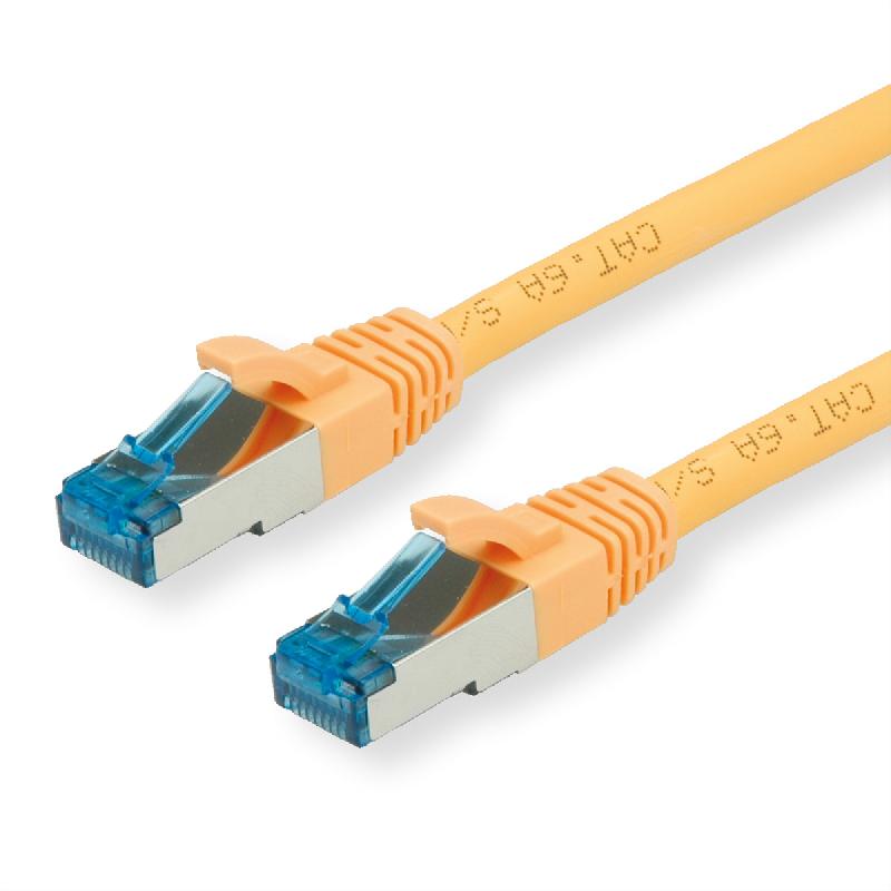 Cordon VALUE Cat.6A (Classe EA) / 10 Gigabit S/FTP, LSOH, jaune, 15 m_0