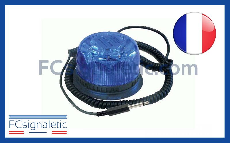 Gyrophare Gyroled bleu embase magnétique prise jack classe 1 flash STANDBY MERCURA 22276-01_0