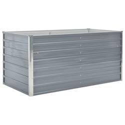 Helloshop26 - Jardinière lit surélevé plantes fleurs jardin 160 x 80 x 77 cm gris acier galvanisé 02_0000797 - 3000071301539_0