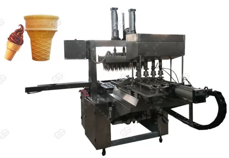 Machine de fabrication de cornet de crème glacée de tasse de gaufrette - henan gelgoog - capacité 2500-3000pcs/h_0