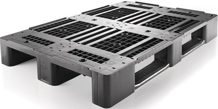 Palette plastique avec 3 patins ajourés - L1200xl800xH150 mm - CRAEMER_0