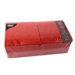 Papstar Serviettes, 3 plis pliage 1/4 33 cm x 33 cm rouge - rouge 12483_0