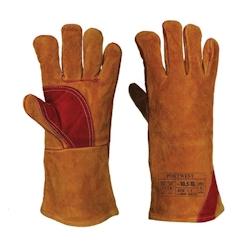 Portwest - Gants de soudeur haut de gamme avec paume et pouce renforcés Marron Taille 10 - marron 5036146010295_0