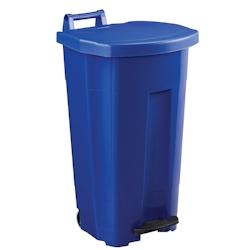 Rossignol - Poubelle mobile à pédale 90L BOOGY - bleu/bleu - bleu plastique 56362_0