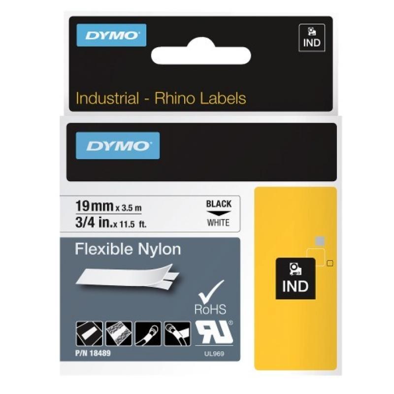 Ruban nylon continu pour étiqueteuse rhino 4200, largeur 12 mm, longueur 3,5 m, noir sur blanc_0