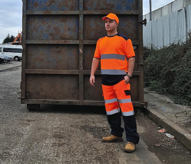 T-shirt bicolore Hi-vis - Réf: YHVJ400 - Polyester respirant avec bandes réfléchissantes_0