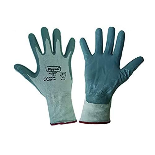 KIPPEN 7014A3 - Lot de 12 paires de gants de travail en nitrile - Taille 10_0