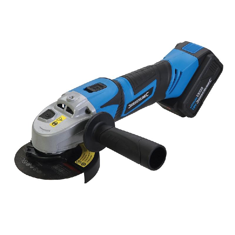 Meuleuse d'angle 115 mm - 18 V - Silverline avec batterie Li-ion 4 Ah et chargeur rapide_0