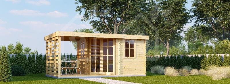 Abri de jardin Aisne Plus 9m² (3x3) - Pin nordique naturel - Épaisseur murs 28mm_0