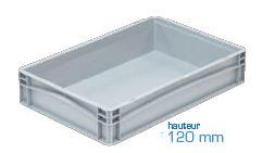 Bac plein en plastique - bac159be6412001 - 23,9L - Poignées fermées - Couleur gris_0