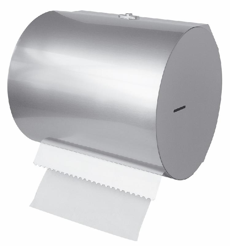 Distributeur de papier essuie-tout - Acier inoxydable - DS3F - diamètre 300 mm, capacité 330 mm_0