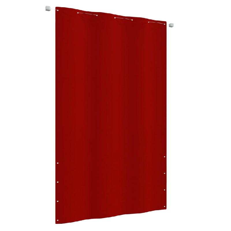 Écran de balcon brise-vue - Protection intimité 140 x 240 cm - Tissu Oxford rouge - Résistant à l'eau - Modèle 02_0010350_0