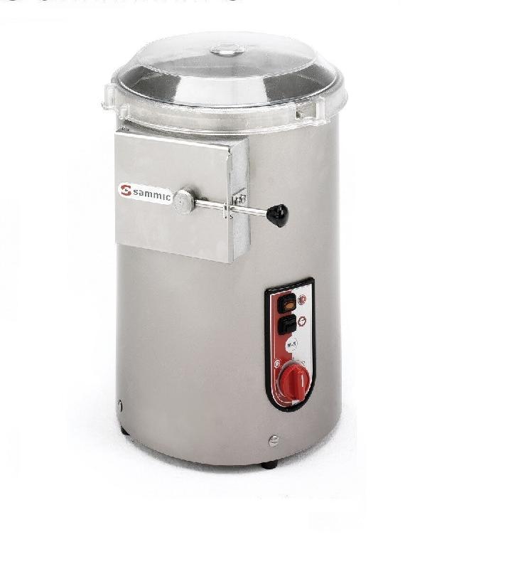Éplucheuse professionnelle Sammic M-5 - Capacité de 5 kg, abrasif, 80-100 kg/h, acier inoxydable, avec minuterie de 0 à 6 min - 1000565_0