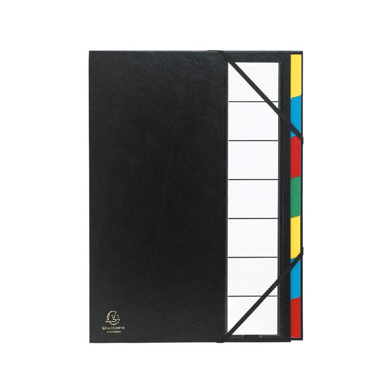 Exacompta Lot de 6 Trieur extensible ORDONATOR, 7 compartiments, coloris noir - noir 55321E_0