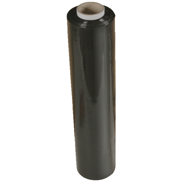 Lot De 4 Films étirables Noirs – 38 Cm X 300 M, Calibre 80 – Pour Emballer Palettes, Protéger Meubles, Déménagement, Stockage