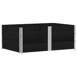 Helloshop26 - Jardinière bac lit surélevé plantes fleurs terrasse jardin 150 x 100 cm bois massif de pin noir 02_0037425 - 3000217849567_0