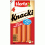 HERTA SAUCISSES KNACKI -25% DE SEL 100% PURC PORC 4 X 35 G_0