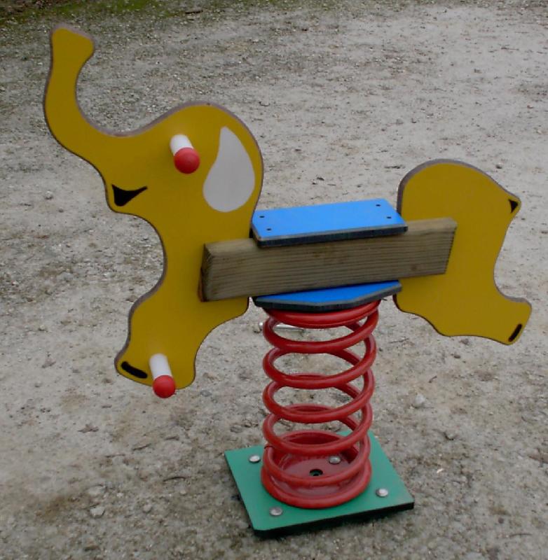 Jeu sur ressort 1 place - Figurine éléphant_0