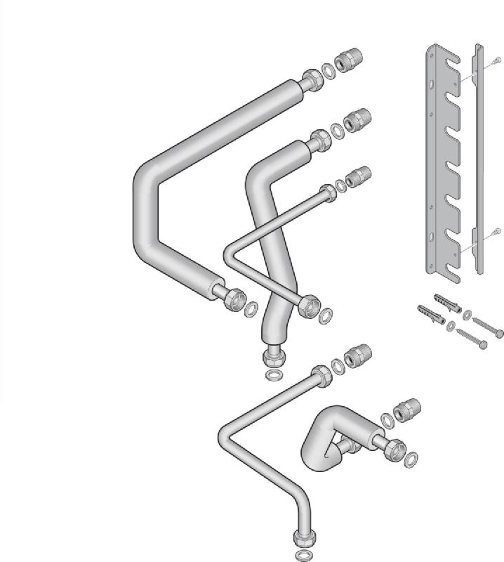 Kit raccord droite Stellis Module pour chaudière condensation - colis 1526 - réf 7738110157_0