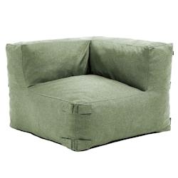 Oviala Business Fauteuil d'angle pour salon modulable cactus - Oviala - vert polyester 111155_0