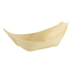 Packnwood FHC - 480Pcs - Barquette bateau bois 14x8x3 cm - H30mm - Bois massif - Recyclable et idéale pour congélateur_0