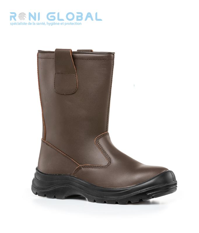 Botte de sécurité anti-froid marron S3 CI SRC - Patagonite Coverguard en cuir avec semelle antistatique et embout acier_0