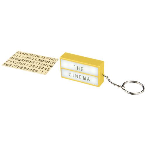 Porte-clés publicitaire avec LED Cinema - Lampe rétro cinéma - Autocollants inclus_0