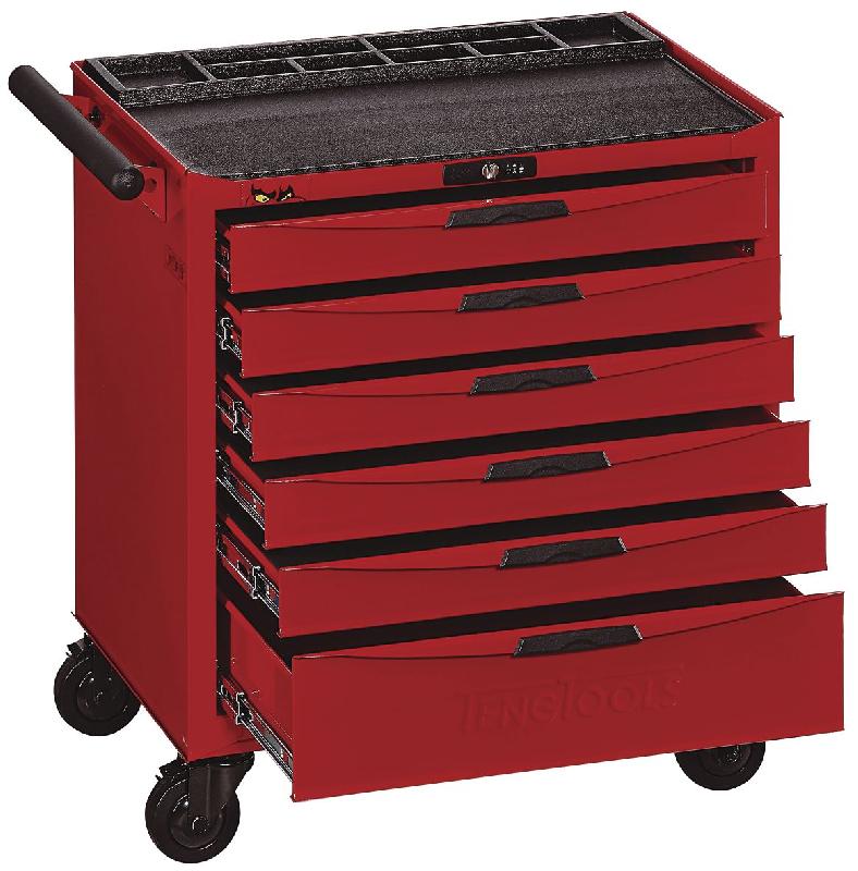 Servante d'atelier rouge 6 tiroirs Teng Tools TCW806N_0