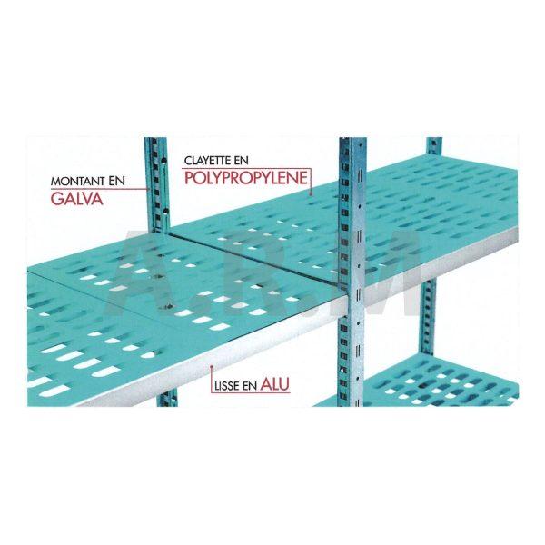 Structure galvanisée à Clayettes Robuste et stable pour rayonnages_0