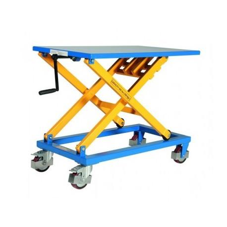Table élévatrice mobile manuelle à manivelle - capacité de 200 à 300 kg - système de vis sans fin_0