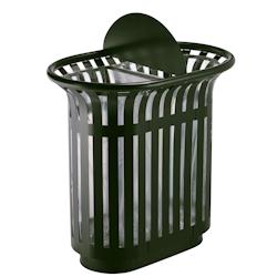 Rossignol - Corbeille extérieure à poser ou à fixer 2x60L avec totem TULIPE - vert olive - vert acier 54524_0