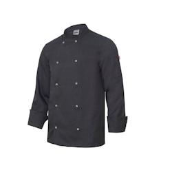 Veste de cuisine manches longues avec boutons pression VELILLA noir T.56 Velilla - 56 noir polyester 8435011421179_0