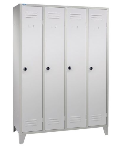 Vestiaire métallique monobloc 4 casiers ip coloris gris_0