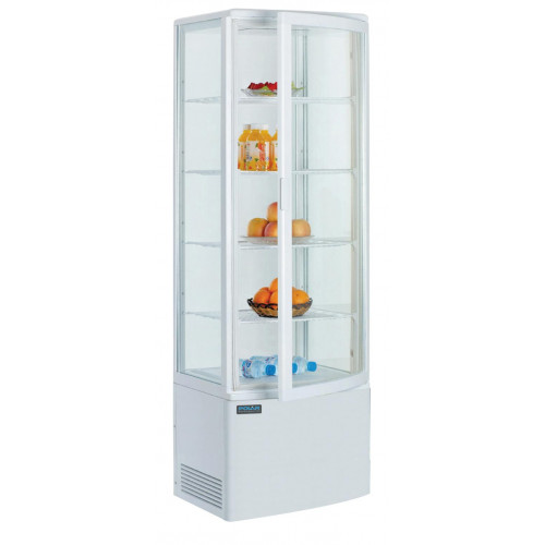 VITRINE RÉFRIGÉRÉE PANORAMIQUE BLANCHE POLAR - 235 L