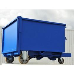 Benne auto-basculante à porte frontale - Fabrication française - Tôle 3 mm - Sécurité anti-basculement_0