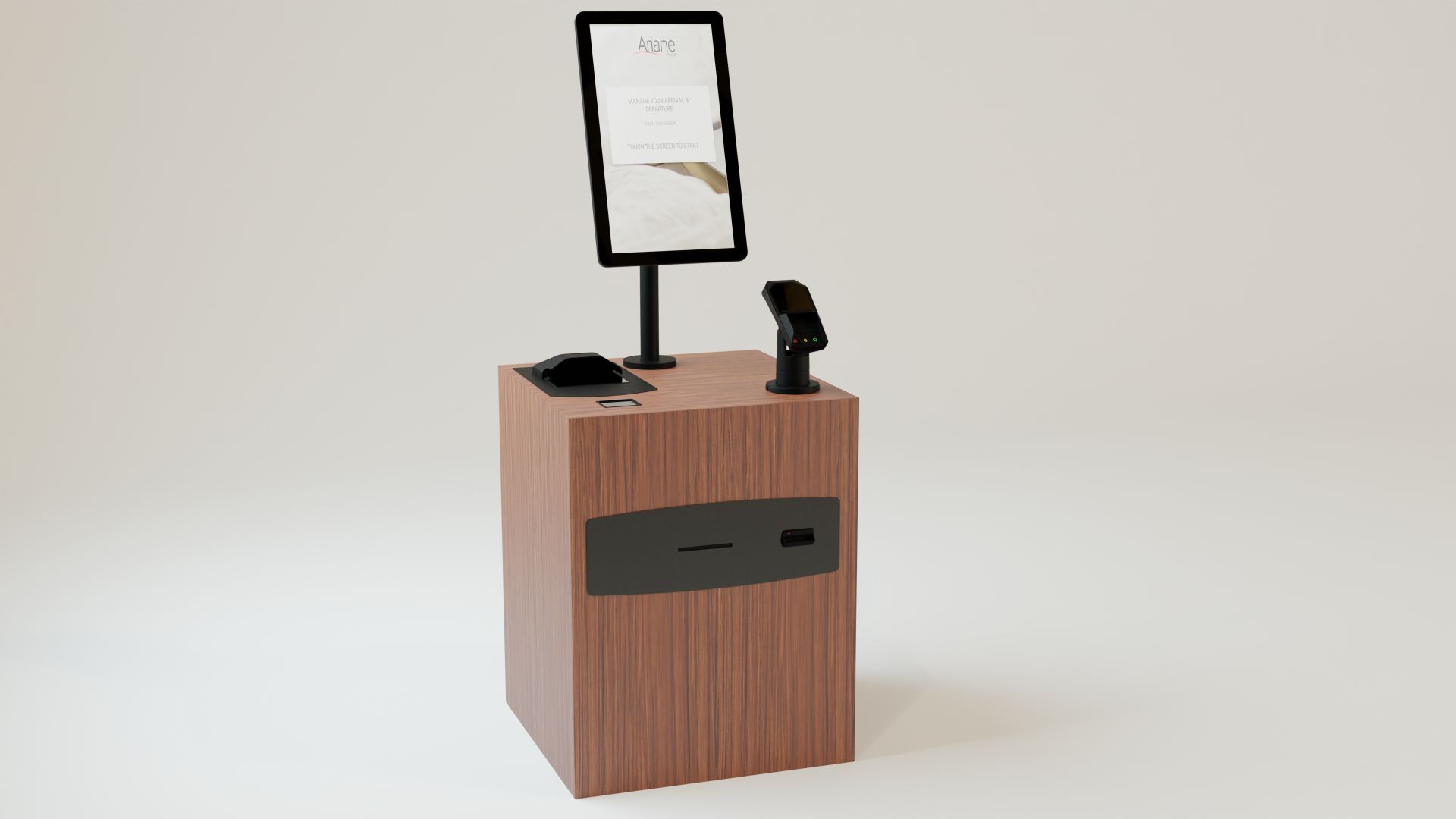Borne intérieure encastrable d?enregistrement/check-in pour hôtel ? Libre-service et personnalisable_1
