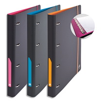 CLASSEUR OXFORD FOR STUDENT A4 DOS30 ROND 4ANNEAUX  POLYPRO OPAQUE ASSORTI - LOT DE 14