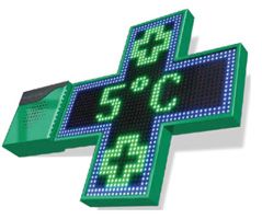 Croix verte & bleu - enseigne pharmacie - enseignes & lumières_0